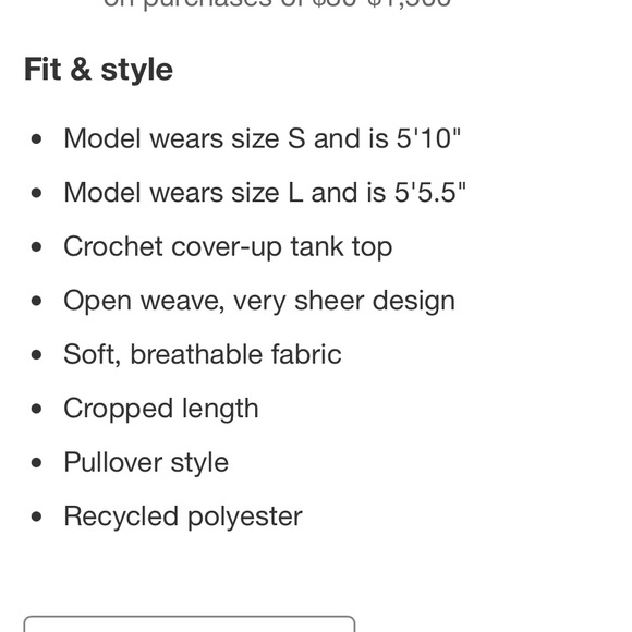 NWT Womens Open Weave Crochet CropCover Up Tank &matching shorts-sold as set! - Picture 5 of 9